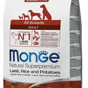 מונג' כבש ותפו"א מזון לכלב בוגר Monge במשקל 2.5 ק"ג