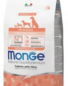 מונג' גור סלמון ואורז לכל הגזעים מזון לכלב Monge במשקל 2.5 ק"ג