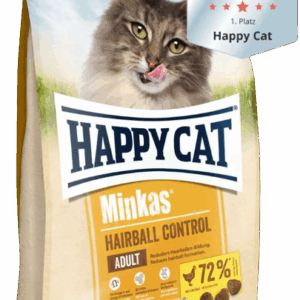 Happy Cat Minkas - Hairball Poultry Chicken הפי קט מינקס היירבול עוף 4 ק"ג