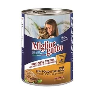 מיגליאור שימורים לחתול פטה בטעם עוף והודו 400 גרם
