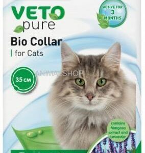 קולר טבעי נגד פרעושים וקרציות לחתול VETO