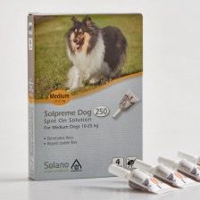 מארז 4 יח' אמפולות סולאנו סולפרים לכלבים M